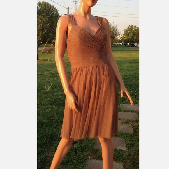 Designer Tulle Short Wedding Bridesmaid Party Prom Dress Balletcore LATTE~16 - Picture 4 of 9